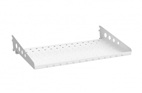 Perforated shoe shelf, 600 x 350 mm, white 