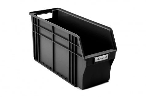 Storage bin 185x490x250 Black ESD