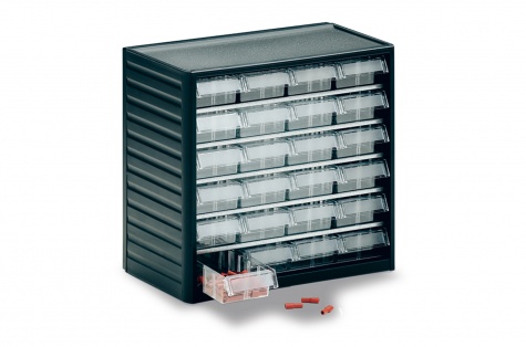 Small parts storage cabinet, 24 drawers