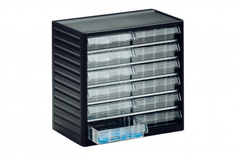 Small parts storage cabinet, 12 drawers