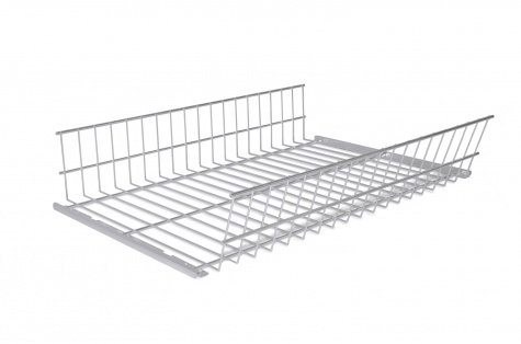 Basket shelf, 600 x 400 mm, silver effect