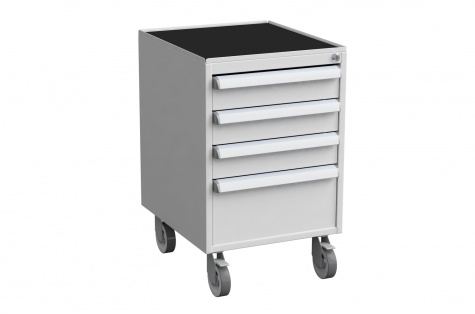 Drawer unit 45/56, grey3x100, 1x200, wheels