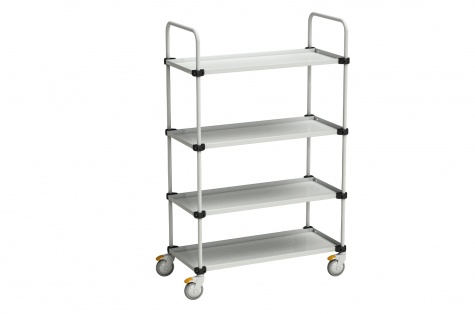 Adjustable TRTA 4-shelf trolley ESD 1090x630x1515