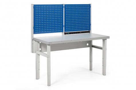 Heavy workbench set, 550kg, 630 x 1500 mm, steel top