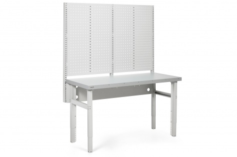 Heavy workbench set, 550kg, 630 x 1500 mm, steel top