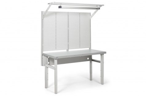 Heavy workbench set, 550kg, 630 x 1500 mm, steel top