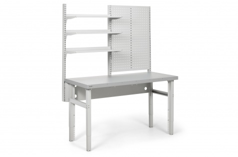 Heavy workbench set, 550kg, 630 x 1500 mm, steel top