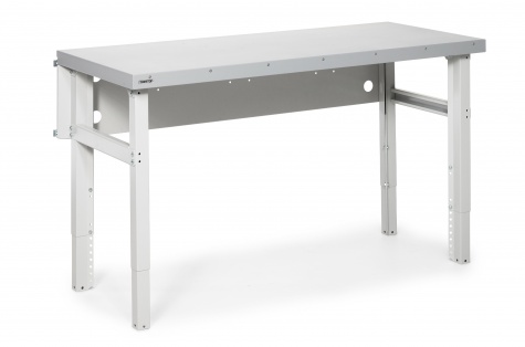 Heavy workbench, 550kg, 630 x 1500 mm, steel top