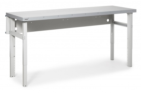 Heavy workbench, 550kg, 630 x 2000 mm, steel top