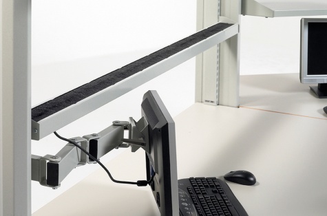 Horizontal cable trough M18060, light grey
