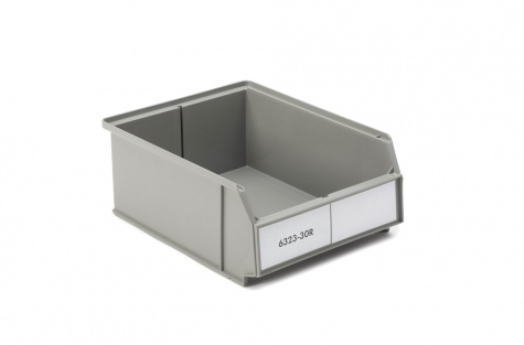 Treston ReBOX stacking bin 230x300x120 longitudinally dividable, grey