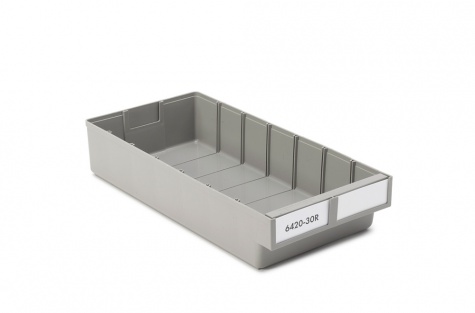 Treston ReBOX shelf bin 186x400x80, grey