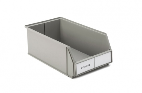 Treston ReBOX stacking bin 230x400x150 longitudinally dividable, grey