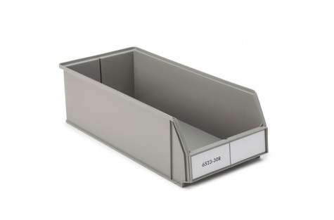 Treston ReBOX stacking bin 230x500x150 longitudinally dividable, grey