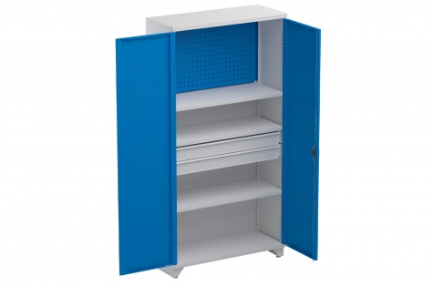 Shelving cabinet 100/40/200, 3xshelf, 2xdrawer,1xpanel