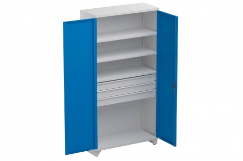 Shelving cabinet 100/40/200, 3xshelf, 3xdrawer