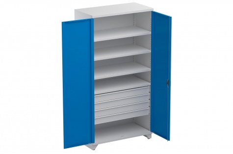 Shelving cabinet 100/50/200, 4xshelf, 4xdrawer