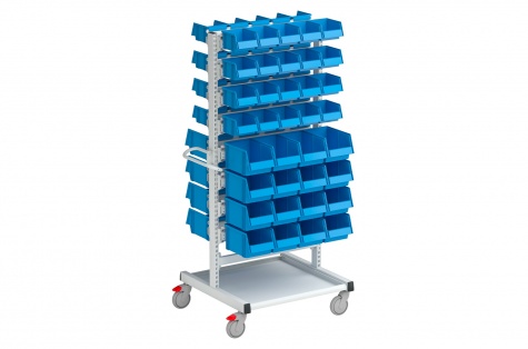 Stacking bins racks