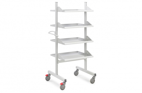 Modulārie ratiņi Multi Trolley, M750, 4 plaukti