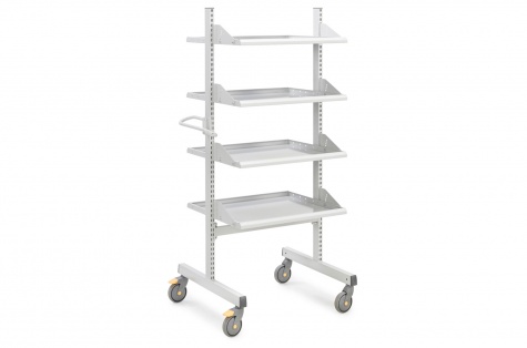 ESD-modulārie ratiņi Multi Trolley, augstie, M500, 4 plaukti