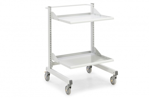 ESD-modulārie ratiņi Multi Trolley, zemie, 2 plaukti