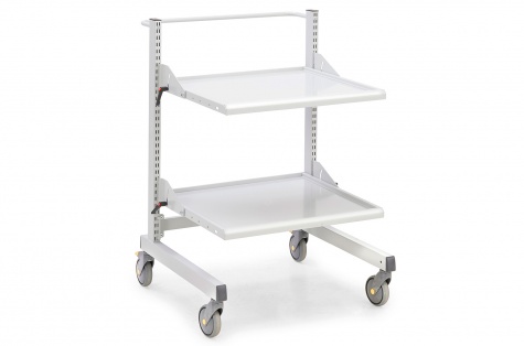 Treston multi trolley low M750,2 adj. shelves ESD