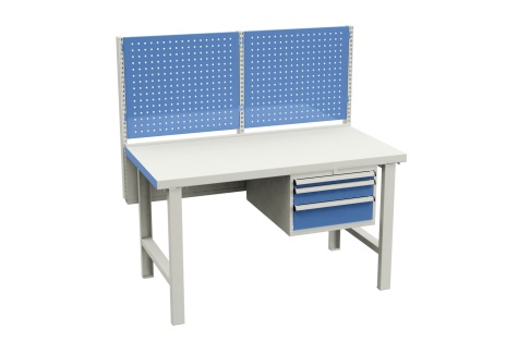 Komplekt: Töökojalaud Workshop, 1500 x 750 mm, teras