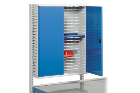 Perforated tool cabinet M750, blue