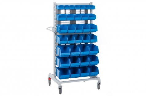 Set: stand + storage bins + bin shelves