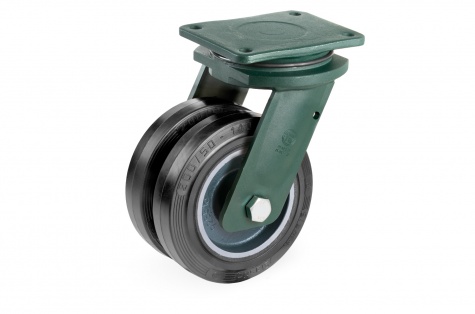 S72GH Plaatkinnitusega, pöörduv topeltratas, Ø 150 x 50+50 mm, 800 kg