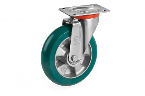 S62ER Plate mounted, swivel wheel