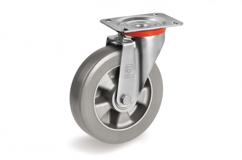 S62ESD plate mount, swivel castor, Ø 160 x 50 mm, 300 kg