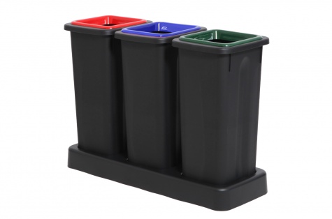 Base for 3 trash bins