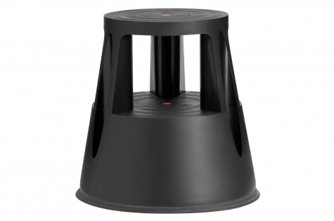 Plastic step stool, black