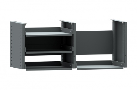 Väljatõmmatav alumine riiul, 460 x 1290 x 535 mm