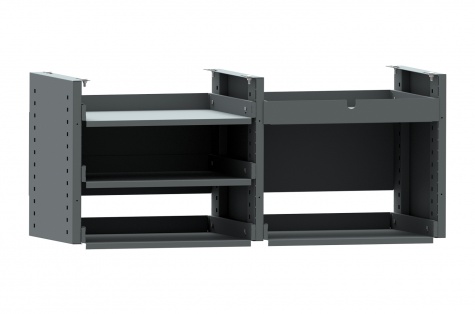 Väljatõmmatav alumine riiul, 460 x 1290 x 535 mm