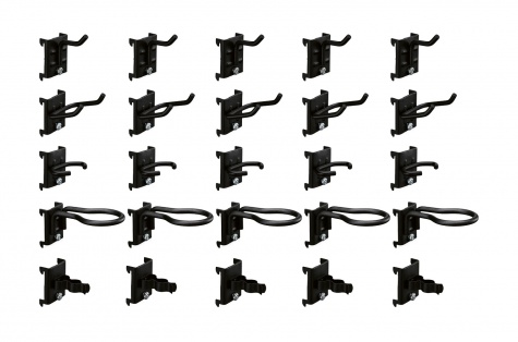 Mixed Hooks 25-pack, Black