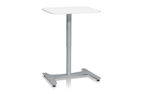 Gas Spring Table, 800 x 600 mm, Silver/White