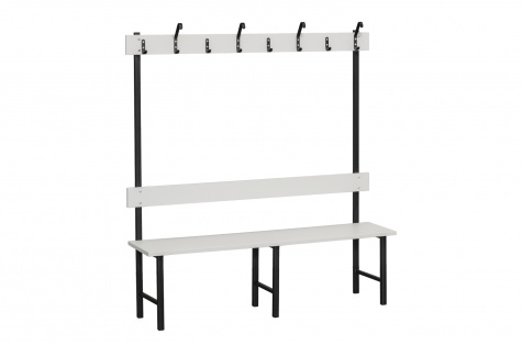 Istepink nagidega, helehall melamiin, 1500 mm