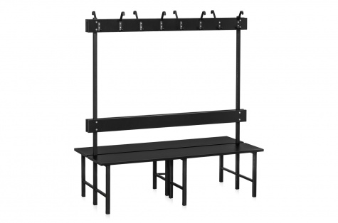 Istepink nagidega, kahepoolne, must melamiin, 1500 mm