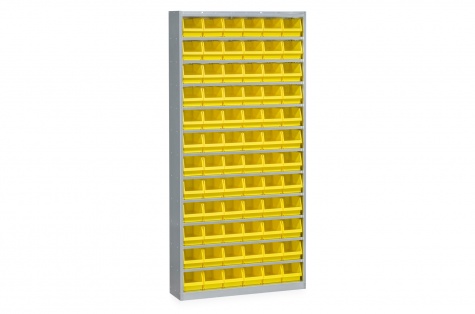 Laegasriiul, 72 kollast laegast, 950 x 260 x 1980 mm