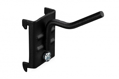 Angled Single Hook 50x5 mm 5-pack Black