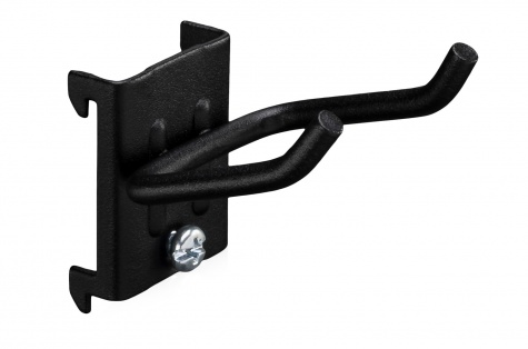 Angled Hook 50x40x5mm 5-pack Black