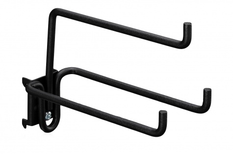 Angled Hook 150x60x60mm 5-pack Black