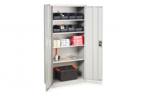 Lockable metal cabinet Standard, light grey