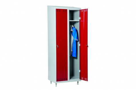 Шкаф двухдверный, красный, 1830x700x550